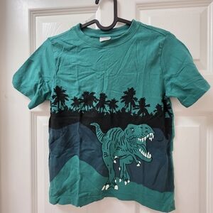 Hanna Andersson Teal Dinosaur Print Kids T-Shirt